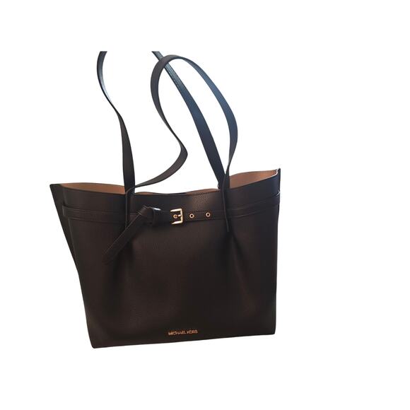 NwT Michael Kors Emilia Large Pebbled Leather Tote Bag black - Picture 1 of 4